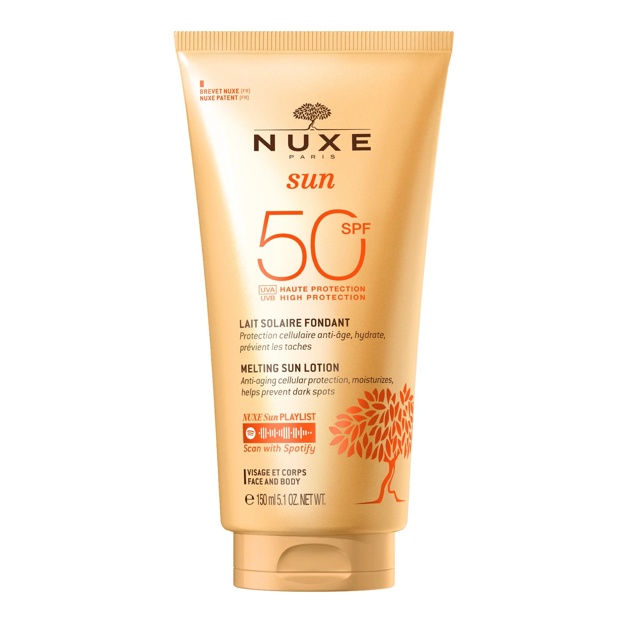 Lait Solaire Fondant Haute Protection SPF50 visage et corps